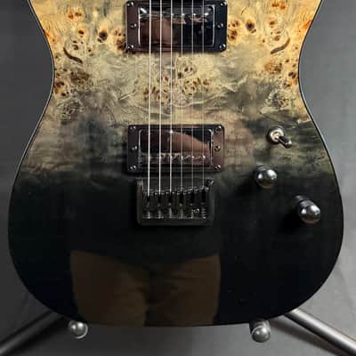 Schecter PT Standard Electric Guitar Black Fade Burst Burl Finish image 2