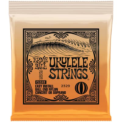 Ernie Ball Ukulele Strings For Concert or Soprano Ball End Clear image 1