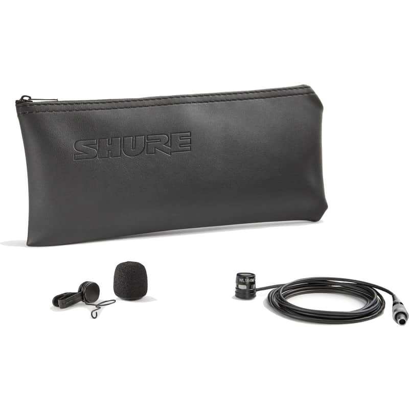 Shure WL184M Supercardioid Lavalier Microphone, LEMO Connector, Black image 1