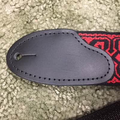 2” Fender (no logo) Guitar Strap with Sandwiched leather Tabs and Metal Buckles image 2