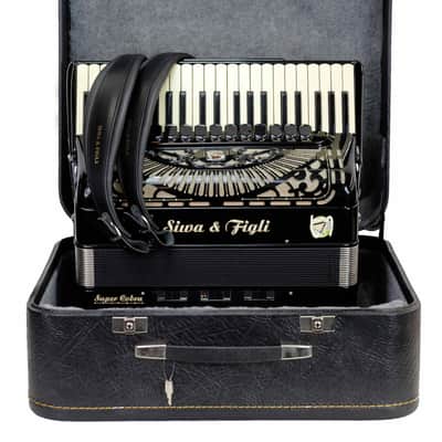Siwa & Figli Accordion, Super Cobra  18.5" Keyboard Black image 2
