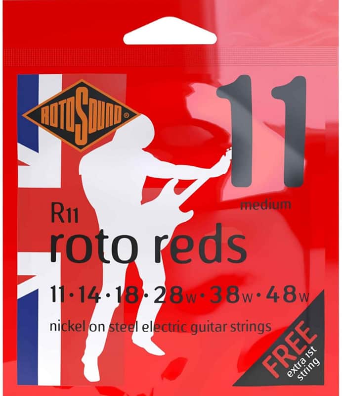 Rotosound R11 Roto Reds Nickel On Steel Electric Guitar Strings - .011-.048 Medium image 1
