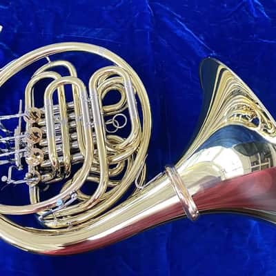 New Alexander 1103MAL-HG Double French Horn in Yellow Brass,Lacquered,Cut Bell,Hand Hammered Bell Spout; with Mouthpiece, Care Kit image 15