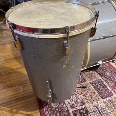 Leedy Combo Kit with Conga Tom in Antique Silver 1948 image 9