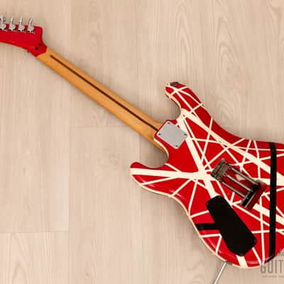 1990s ESP EVH Frankenstrat 5150 VH-250 Striped w/ Floyd Rose, Japan image 12