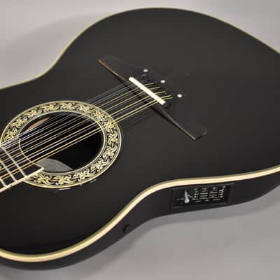 Ovation Model 1866 Legend 12-String Acoustic Electric Guitar | Black Finish W/OHSC image 10
