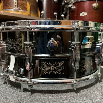 Ludwig Engraved Black Beauty Snare Drum 1976-1983 image 2
