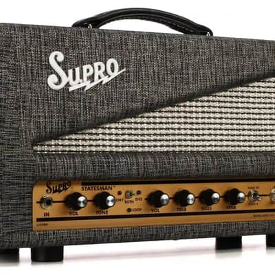 Supro 1699RH Statesman 2-Channel 50-Watt Tube Guitar Head 2017 - Present - Black Rhino image 7