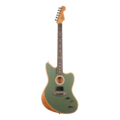 Fender Acoustasonic Player Jazzmaster Acoustic-Electric - Antique Olive image 2