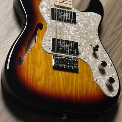 Fender Japan MIJ FSR Collection Traditional 70s Telecaster Thinline with Maple FB in 3-Tone Sunburst image 5