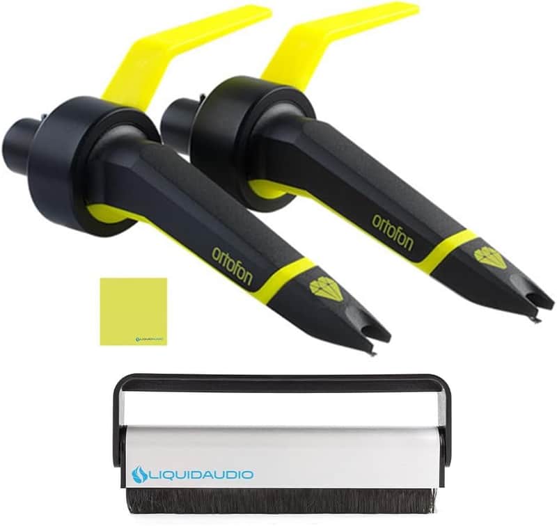Ortofon Concorde MkII Club CC Twin Cartridges with Stylus with Flight Case Bundle with Liquid Audio Carbon Fiber Record Brush and Instrument Polishing Cloth image 1
