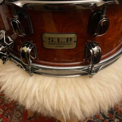 Tama LGB146NQB 6x14" S.L.P. Series G-Bubinga Snare Drum 2010s - Natural Quilted Bubinga image 1