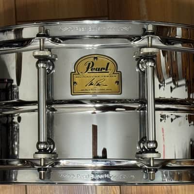 Pearl IP1465 Ian Paice Signature 14x6.5" Stainless Steel Snare Drum 2010s - Chrome Over Steel image 1