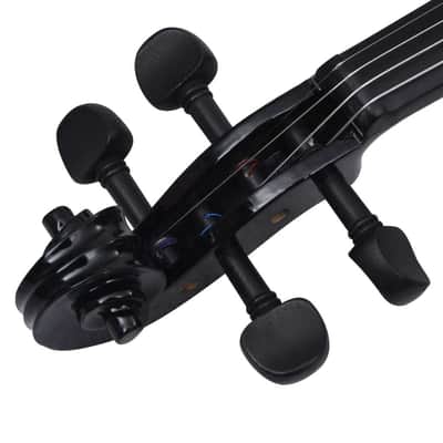 Cxxss Violin Full Set with Bow and Chin Rest Black 4/4-Black image 6