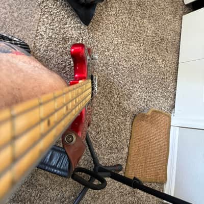 Fender American Series Precision Bass with Maple Fretboard 2002 - 2006 Chrome Red image 6