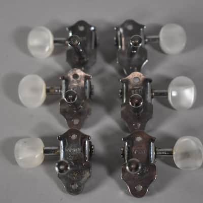 c. 1950s Grover Sta-Tite 3x3 Open-Gear Tuners Pearloid Buttons image 4