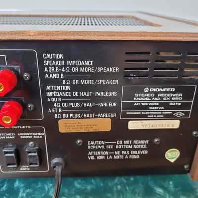 Pioneer SX-880 60 Watt Stereo Solid-State Receiver image 13