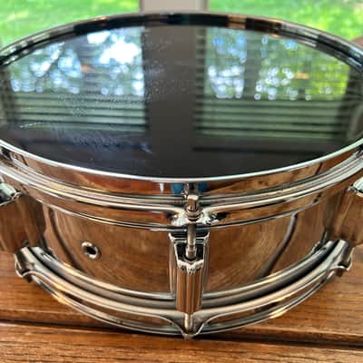 Vintage ROGERS 5"X14" Dyna-Sonic Snare Drum 1969-75 COB (Chrome over Brass) Fullerton image 8