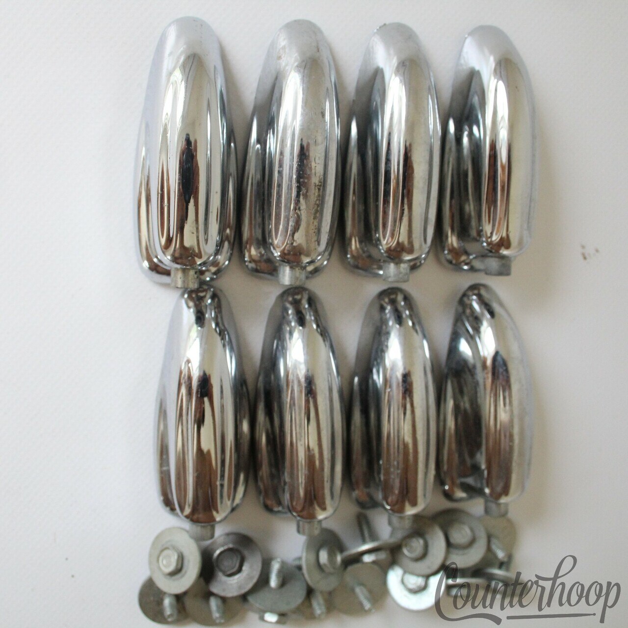 Slingerland 8x Sound King Bass Drum Lugs Chrome USA Large Hex Vintage 60s-70s* — main photograph