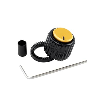 D’Addario Universal Loknob - Large Black & Gold Plastic Knob image 1