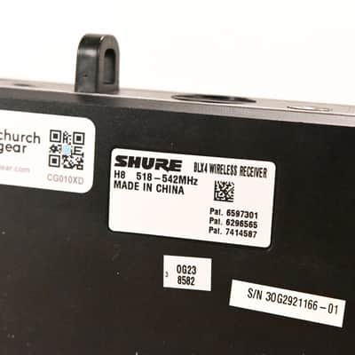 Shure BLX14 Bodypack Wireless System - H8 Band 518-542 MHz (NO PSU) CG010XD image 9