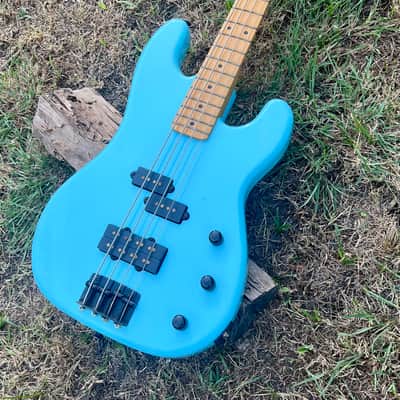 Vintage Chandler Precision Bass Guitar Parts P-Bass Plus 1980’s Project Daphne Blue image 3