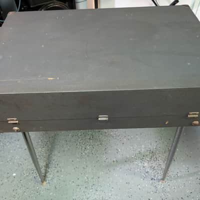 Porto combo suitcase Organ Italy Ideal CEI Noble vintage synth Farfisa/Starmaster-adjacent needs work Italian 1960’s blue grey tolex image 18