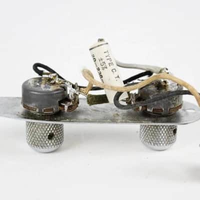 Original 1953 Fender Precision Bass Control Plate Assembly Pots & Knobs Pre-CBS Vintage P-Bass 1950s image 5