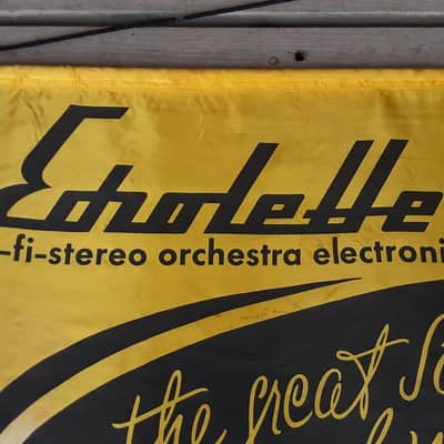 Vintage 1950's Echolette Amplifiers, Loudspeakers, Echo-Chambers Dealer Banner! Rare, Original Music Store Display Sign! image 2