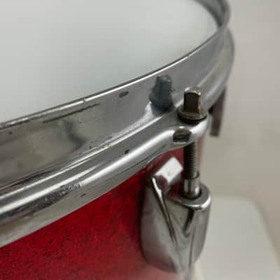 Gretsch 1950’s Broadcaster 3-ply red sparkle drum kit. 20-13-16-14x5 1/2 image 13