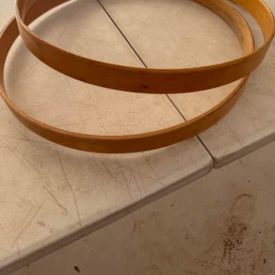 Vintage Ludwig 20” Natural Maple Bass Drum Hoops image 5