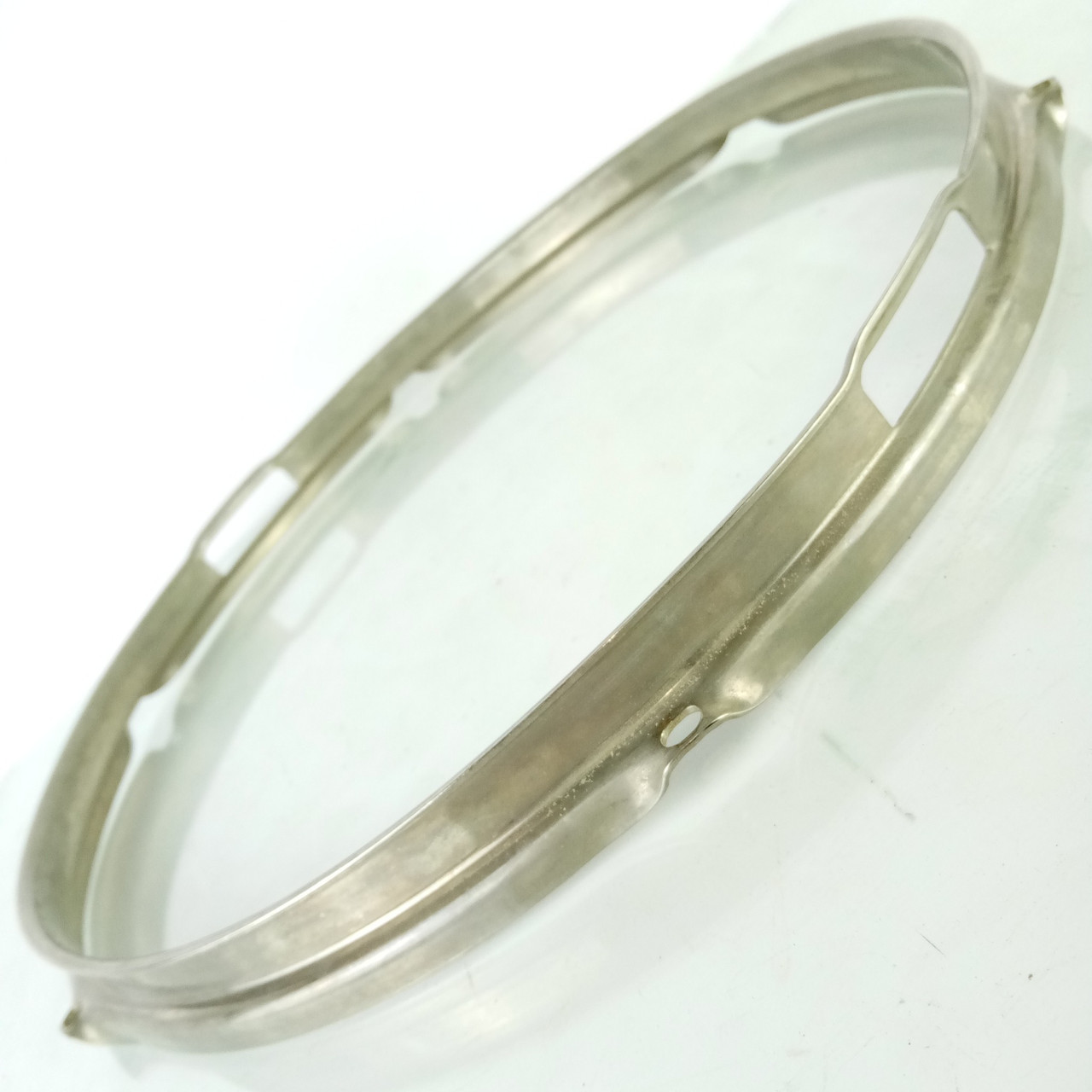 Ludwig 14" 6-Lug Nickel-BRASS Triple-Flange Snare Resonant Drum Rim/Hoop NOB WFL — main photograph