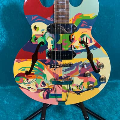Epiphone Casino the Beatles let it be vintage vinyl design 2018 Hand painted image 3