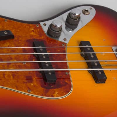 Fender Jazz Bass Solid Body Electric Bass Guitar (1960), ser. #54837, original brown tolex hard shell case. image 13