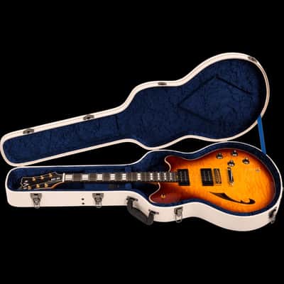 EVH SA-126 Special Quilted Maple Semi-Hollowbody Electric Guitar, Tobacco Burst image 4