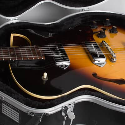 Gibson ES-125TDC Thinline Hollow Body Electric Guitar (1968), ser. #400359, molded plastic hard shell case. image 15