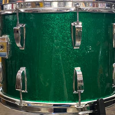 Ludwig Green Sparkle 4-Piece Set - 14” 16” 18” 26” (Bonham Sizes) - Good Condition image 8