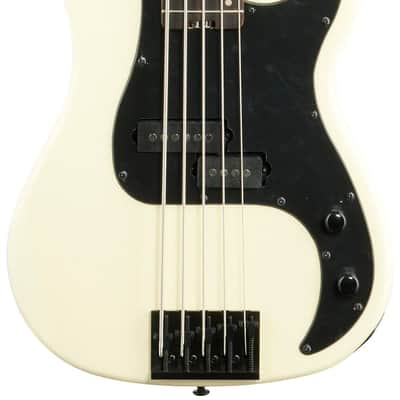 Schecter P-5 Bass Guitar, 5-String, Ivory image 3