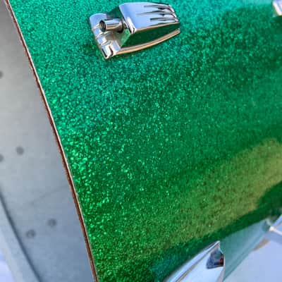 Ludwig Superclassic 14x22" Bass Drum 1970s - Green Sparkle image 14