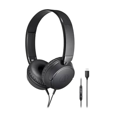 Audio-Technica ATH-S120C-BK USB-C Headphones, Black image 2