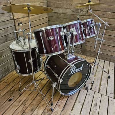 Drum Kit Pearl Export Vintage, Dark Red USED! RKEXP150526 image 3