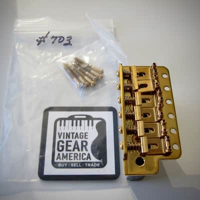 Fender Stratocaster Bridge Vintage Reissue Circa 1990s Gold image 2