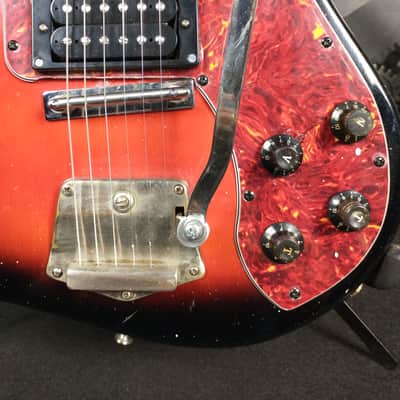 Modified Teisco Partscaster Red Burst Electric Guitar image 5