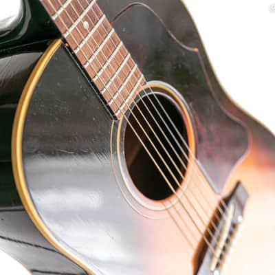 1967 Gibson J-45 acoustic guitar in Sunburst image 8