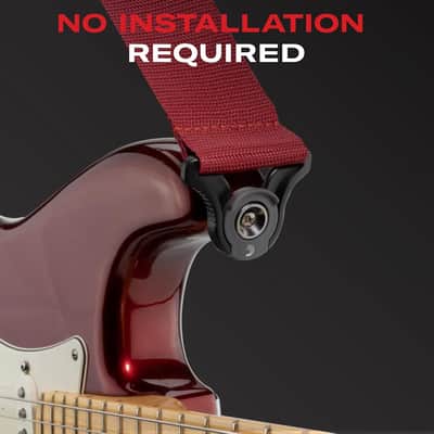 Auto Lock Guitar Strap - Acoustic & Electric Accessories - Easy to Use Locking Straps - Uses Existing Buttons - Polypro - Rainbow image 4
