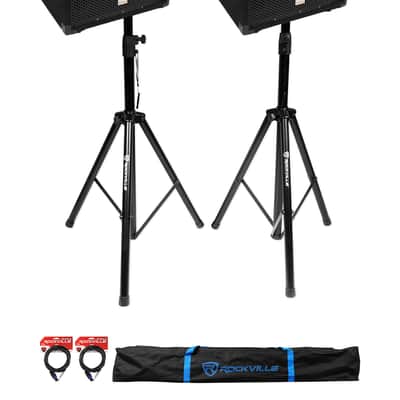(2) Rockville RSG12 12” 3-Way 1000 Watt 8 Ohm Passive DJ PA Speaker +Stands +Cables image 16