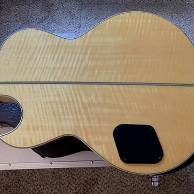 1997 Washburn AB-30 Acoustic/Electric Bass in natural with OHSC. image 6