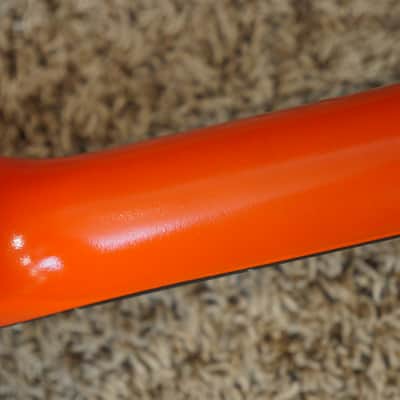 Video! 1980s Hondo H-1 Death Dagger Neon Orange Refinish w/ Original Hardshell Case image 17