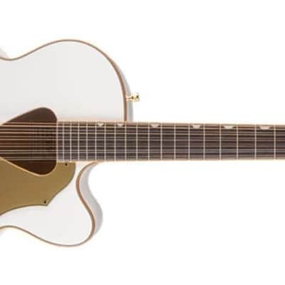 Gretsch G5022CWFE-12 Rancher Falcon 12-String Acoustic-Electric Guitar Laurel with Compensated Synthetic Bone Saddle Fingerboard (Right-Handed, White) image 4