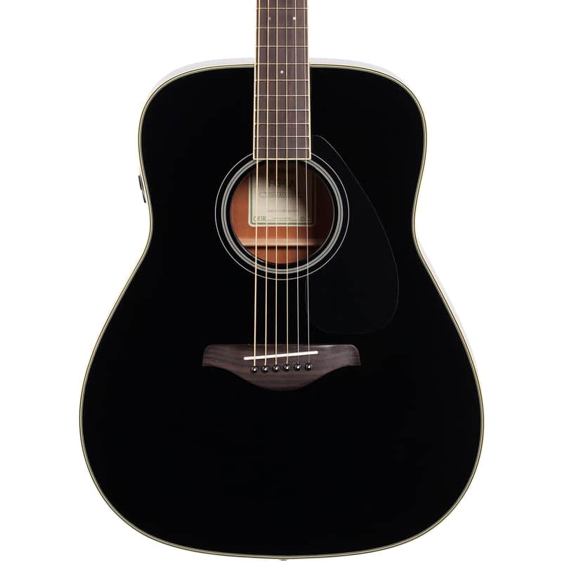 Yamaha FG-TA TransAcoustic Dreadnought Acoustic-Electric Guitar w/ Chorus and Reverb - Black image 1